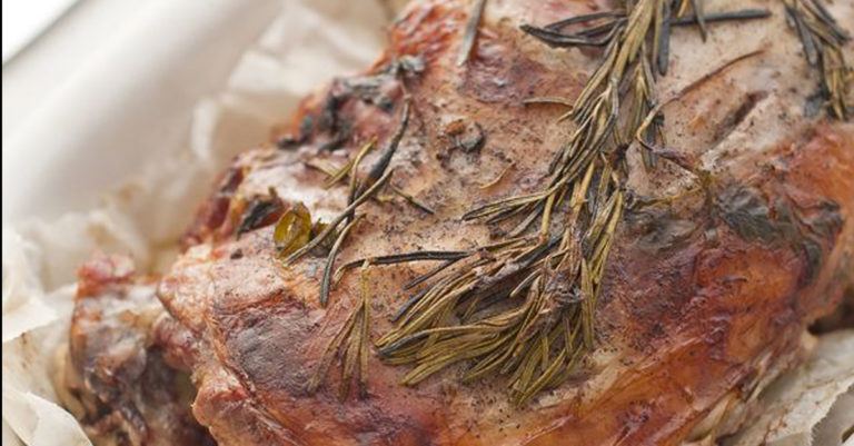 Roasted Lamb With Mint Sauce