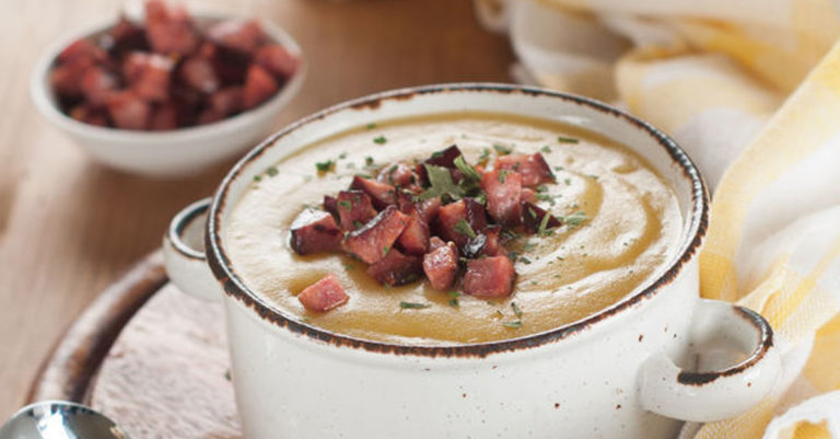Creamy Potato Leek and Ham Soup