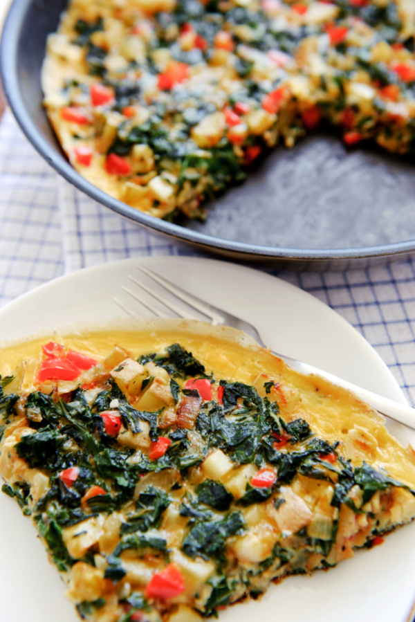 Healthy One-Pot Recipe: Spinach, Red Pepper & Potato Frittata | 12 Tomatoes