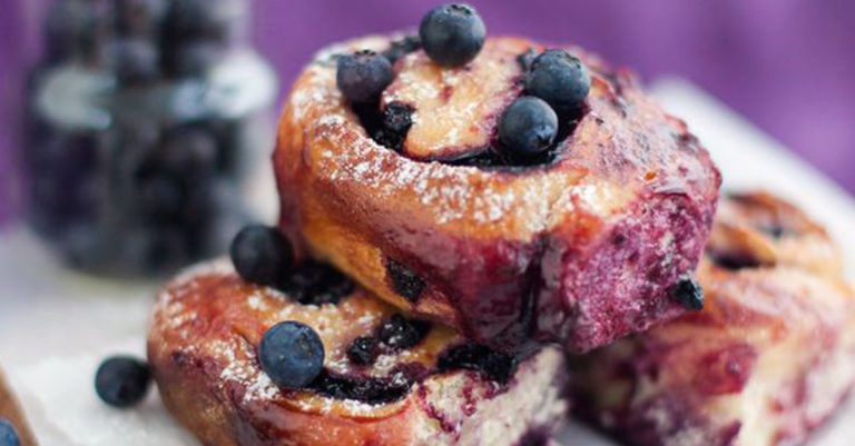 Lemon Blueberry Cinnamon Buns