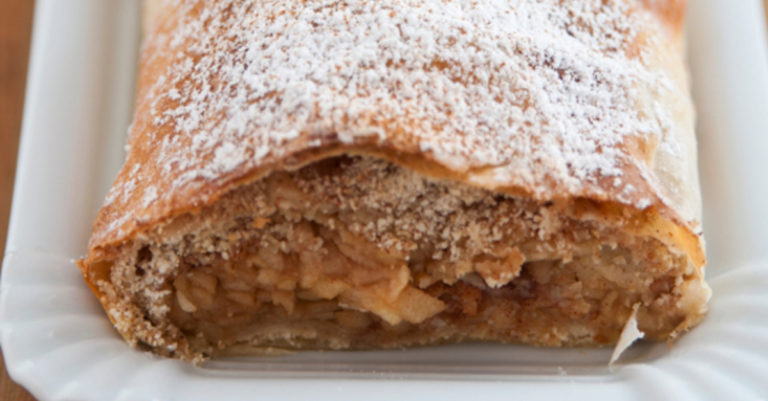 This Austrian Cinnamon Apple Strudel Perfectly Enhances The Apple Flavor Without Being Overly Sweet!