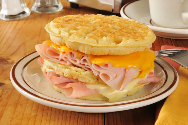 Creative Recipe: Turkey, Ham & Cheese Waffle Club Sandwich