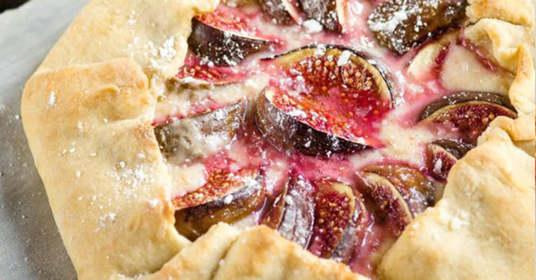 Honey Drizzled Fig & Cheese Galette