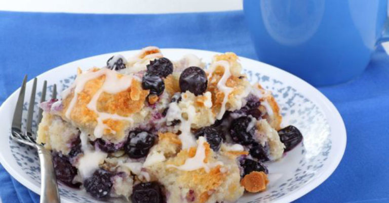 Dessert Recipe: Sticky Sweet Lemon Blueberry Bread Pudding