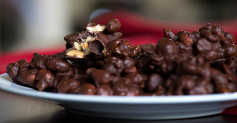 Slow Cooker Chocolate Nut Clusters