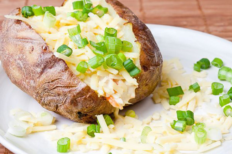 Loaded Slow Cooker Baked Potatoes