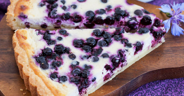 Elegant Blueberry Honey Ricotta Tart