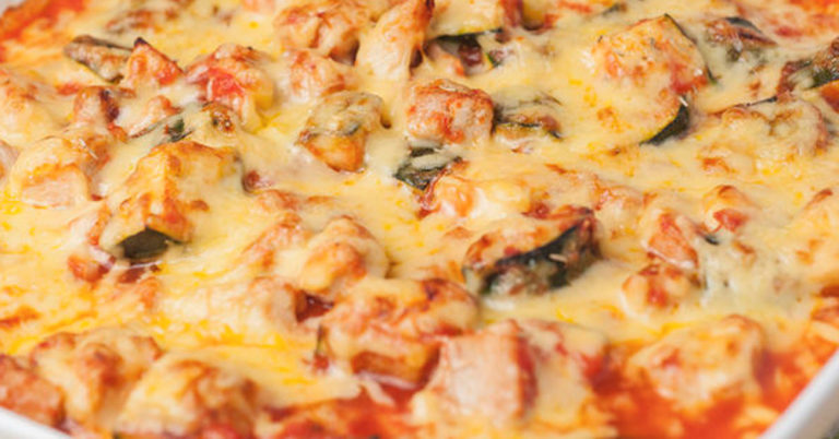Cheesy Chicken Zucchini Casserole