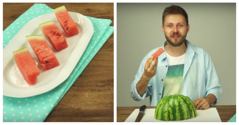 Find Out How To Cut A Watermelon So It’s Easy to Eat Without Dripping!