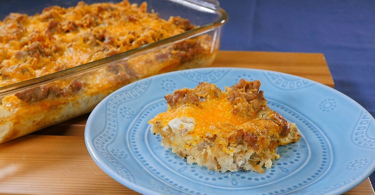 Hash Brown Sausage Breakfast Casserole 12 Tomatoes