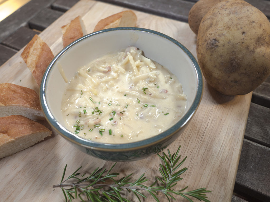 Easy Baked Potato Soup • Salt & Lavender