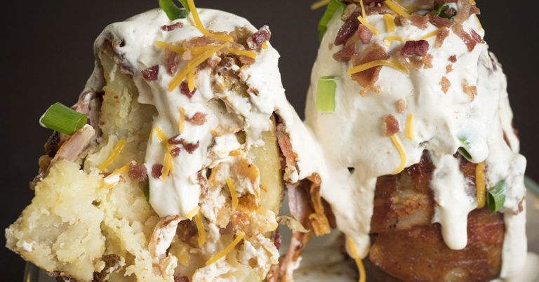 Loaded Bacon Potato Volcanoes