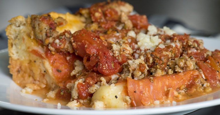 Deep Dish Biscuit Pizza Casserole