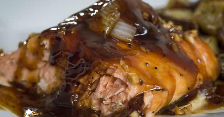 Maple Bourbon Oven-Baked Salmon