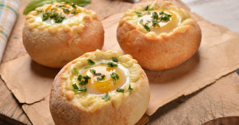 Hearty And Delicious, These Stuffed Bread Bowls Are A Great Way To Start The Day