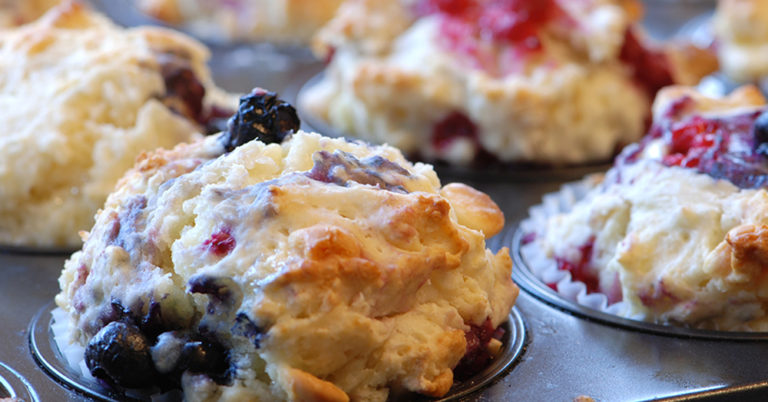 Mixed Berry White Chocolate Muffins