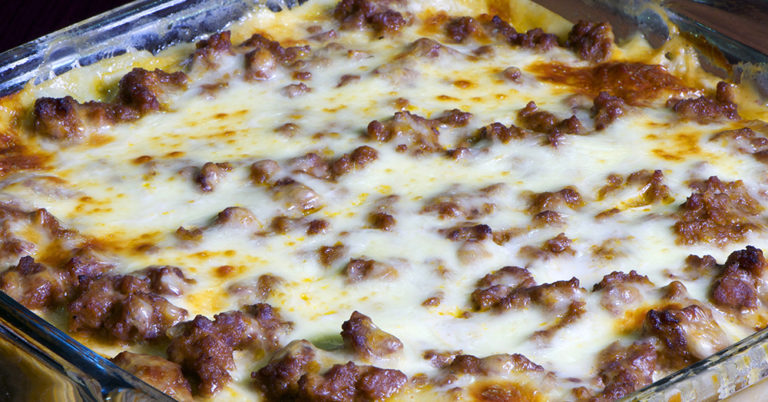 Sausage, Croissants, And Cheese Breakfast Casserole
