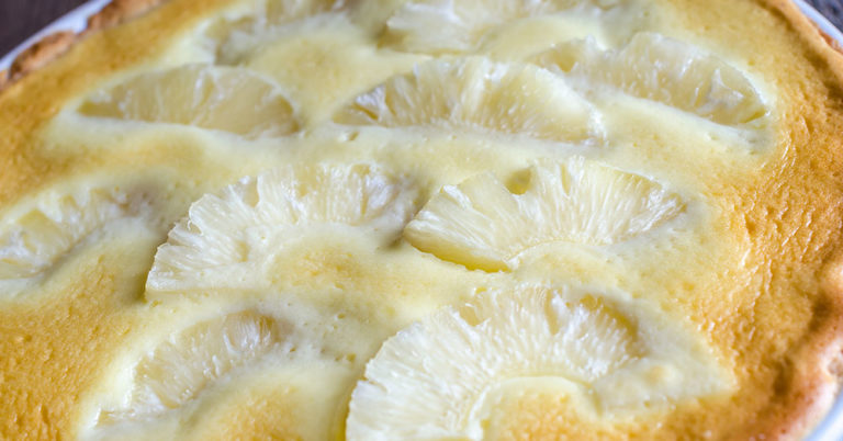 Tropical Pineapple Cheesecake Tart