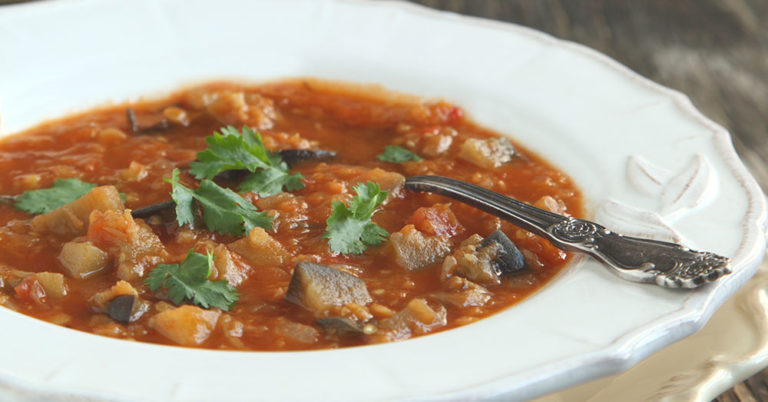 Hearty and Healthy Eggplant Barley Stew