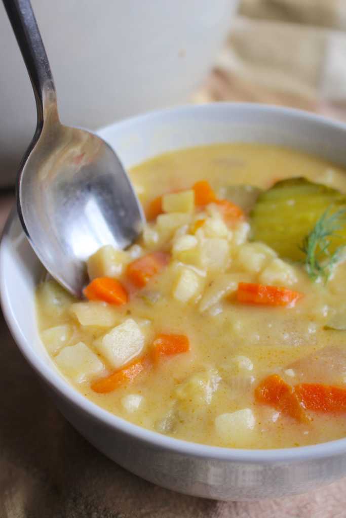 Tangy Dill Pickle Potato Soup | 12 Tomatoes