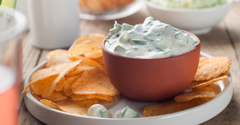This Refreshing Cream Cheese Cucumber Dip Is a Perfect Warm Weather Snack