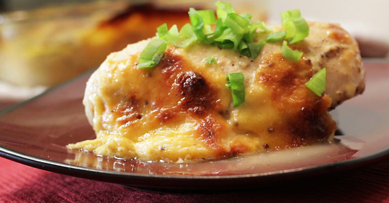 Cheesy Baked Mustard Chicken