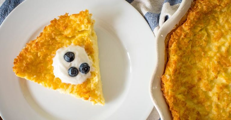 Lemon Coconut Impossible Pie