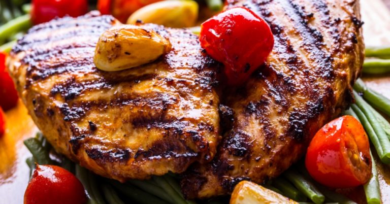Zesty Grilled Blackened Chicken With Veggies