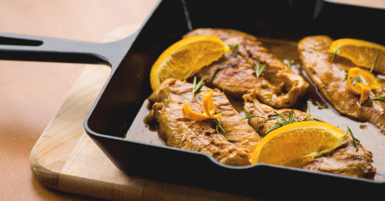 One Skillet Creamy Rosemary Chicken
