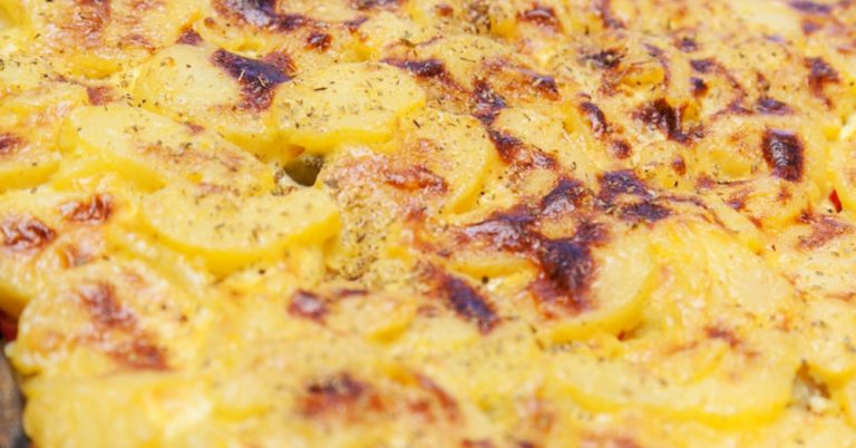 Potatoes And Bacon Gratin