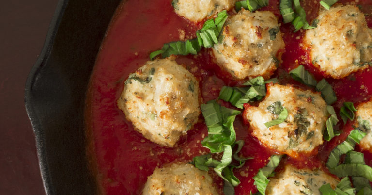 Spinach Chicken Parmesan Meatballs