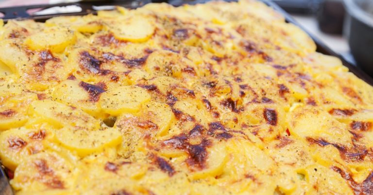 Honey Mustard Potato Gratin
