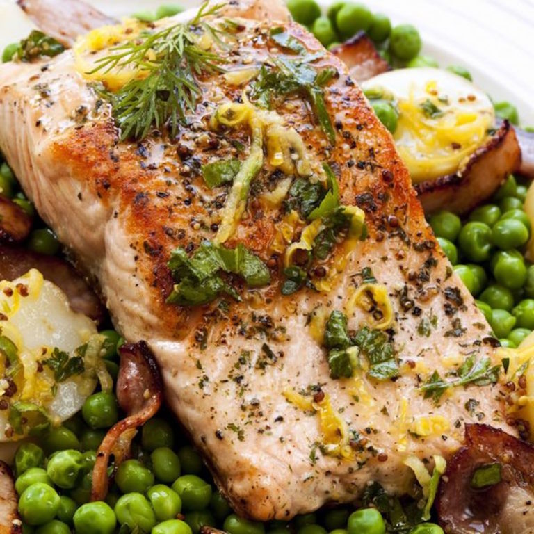 Seafood Recipe: Lemon And Herb Roasted Salmon With Potatoes