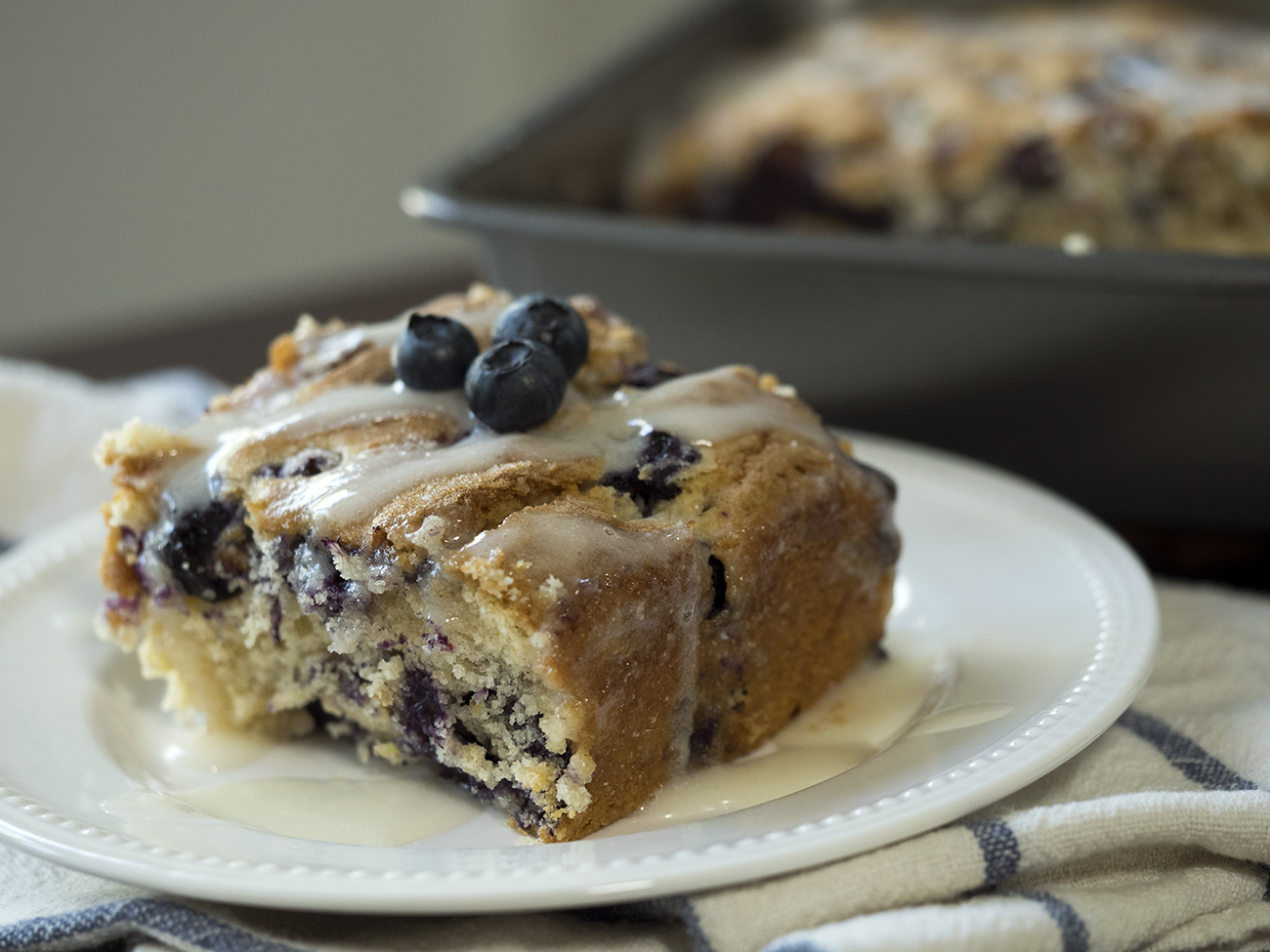 Blueberry Crumb Cake - Baked Broiled and Basted