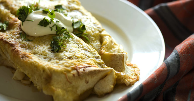 Sausage-Stuffed Summer Squash Enchilada Bake