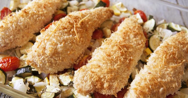 Chicken Parmesan With Roasted Summer Squash