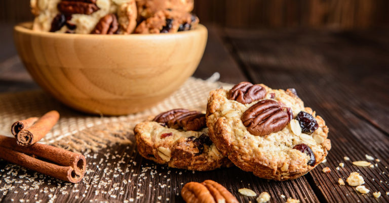 Pecan Cranberry Oatmeal Cookies