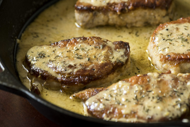 Creamy Lemon Thyme Pork Chops