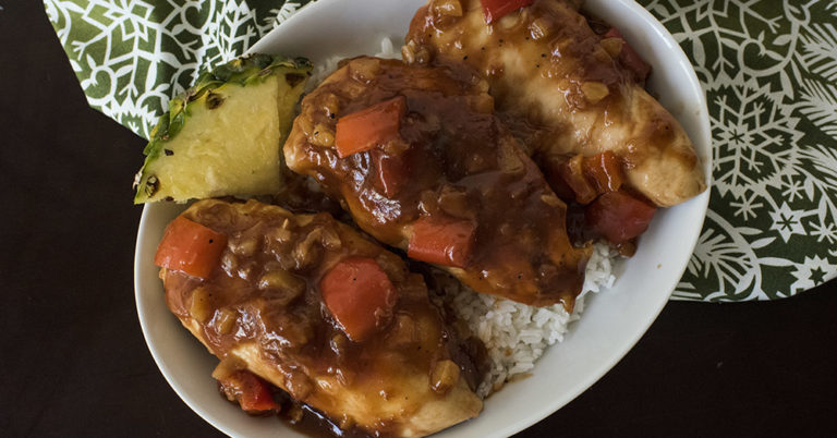 5-Ingredient Slow Cooker Hawaiian Chicken