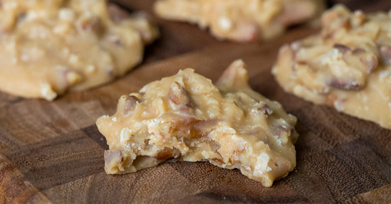No-Bake Coconut Pecan Praline Cookies