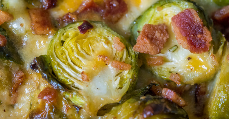 Bacon Brussels Sprouts Gratin