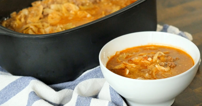 Slow Cooker Un-Stuffed Cabbage Roll Soup