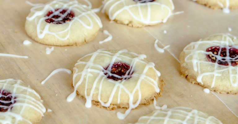 Raspberry Thumbprint Cookies