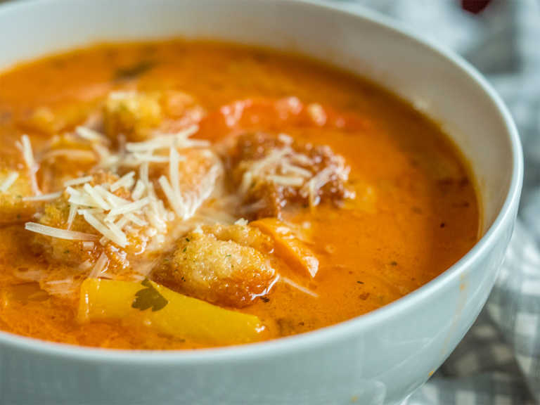 Spicy Red Pepper And Sausage Soup