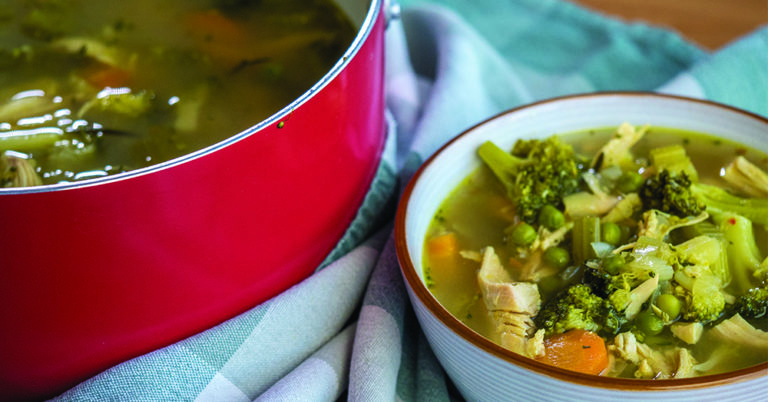 Chicken and Broccoli Detox Soup