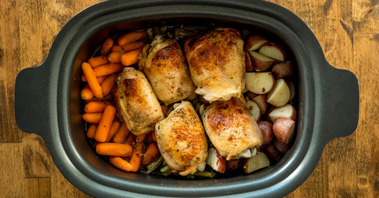 Slow Cooker Honey Garlic Chicken And Veggies