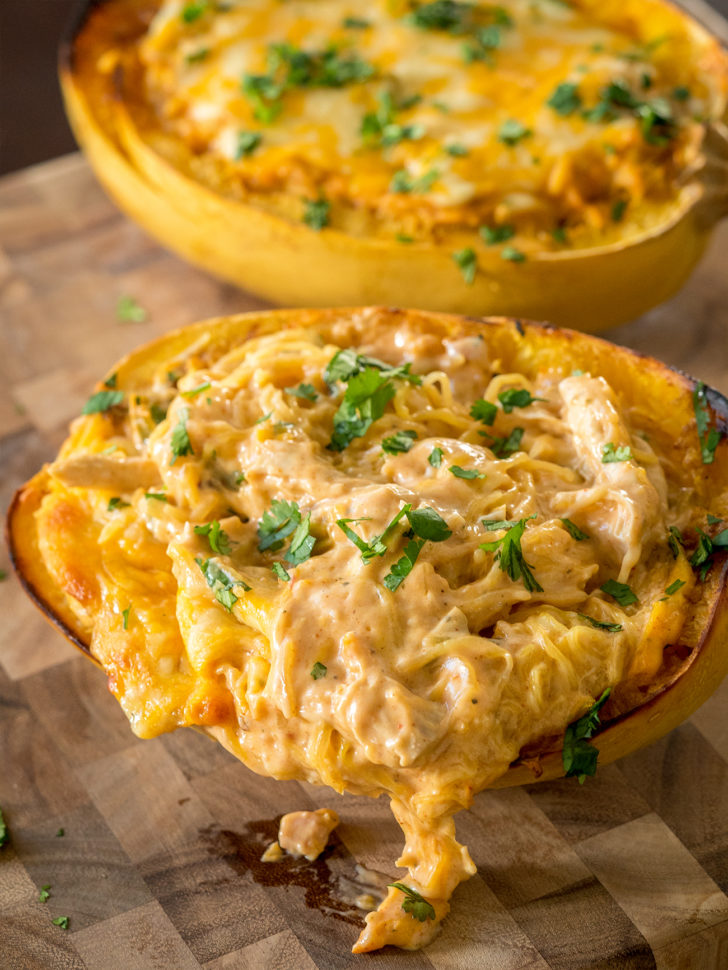 Cheesy Chicken Spaghetti Squash | 12 Tomatoes