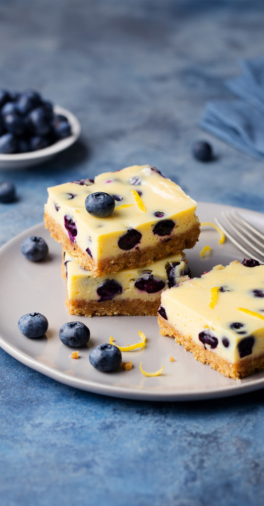 Lemon Blueberry Cheesecake Bars | 12 Tomatoes