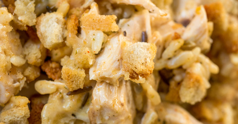 Cheesy Chicken and Wild Rice Casserole