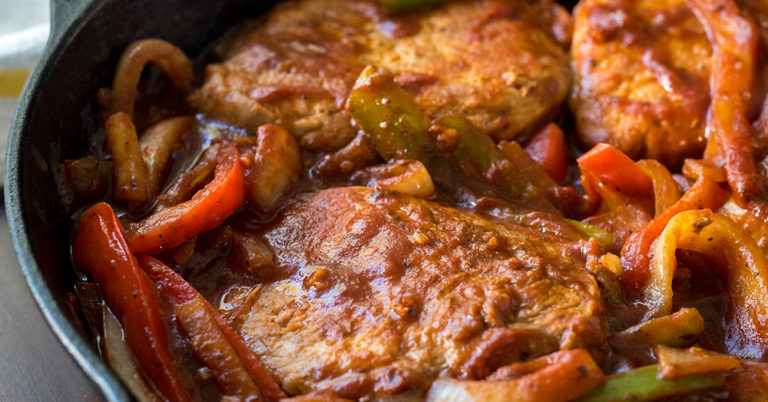30 Minute Pork And Peppers Skillet
